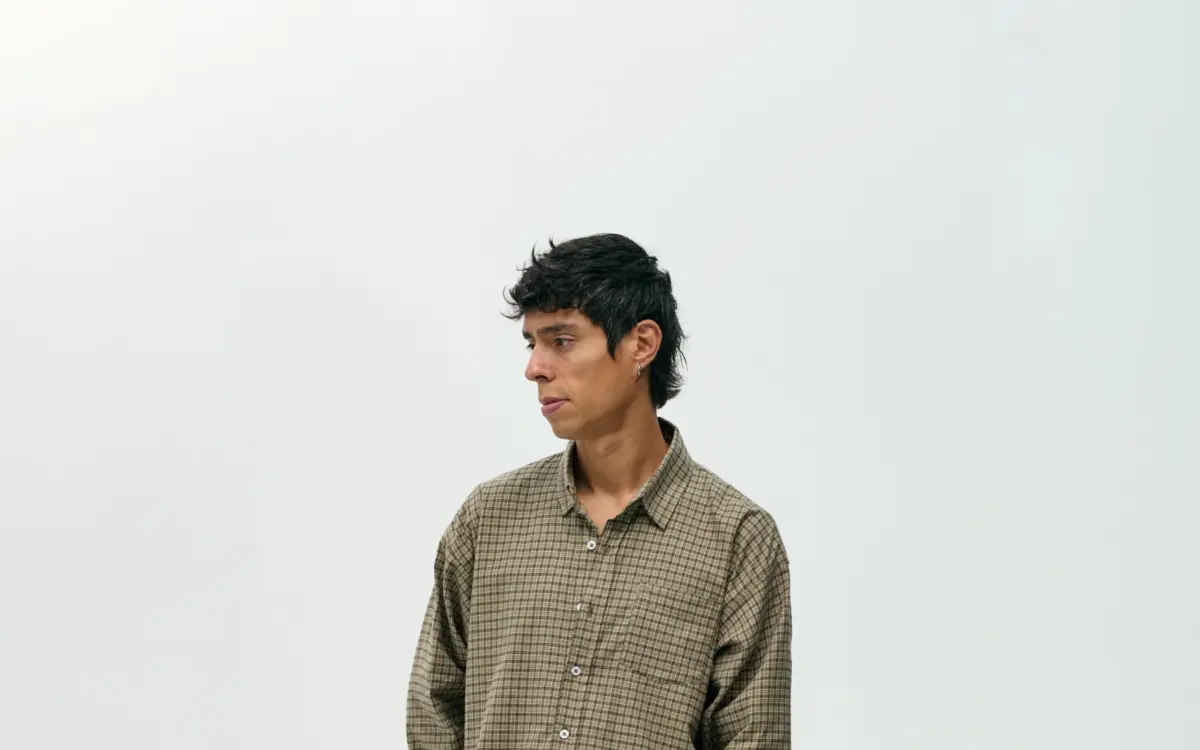 Model wearing a considered menswear look